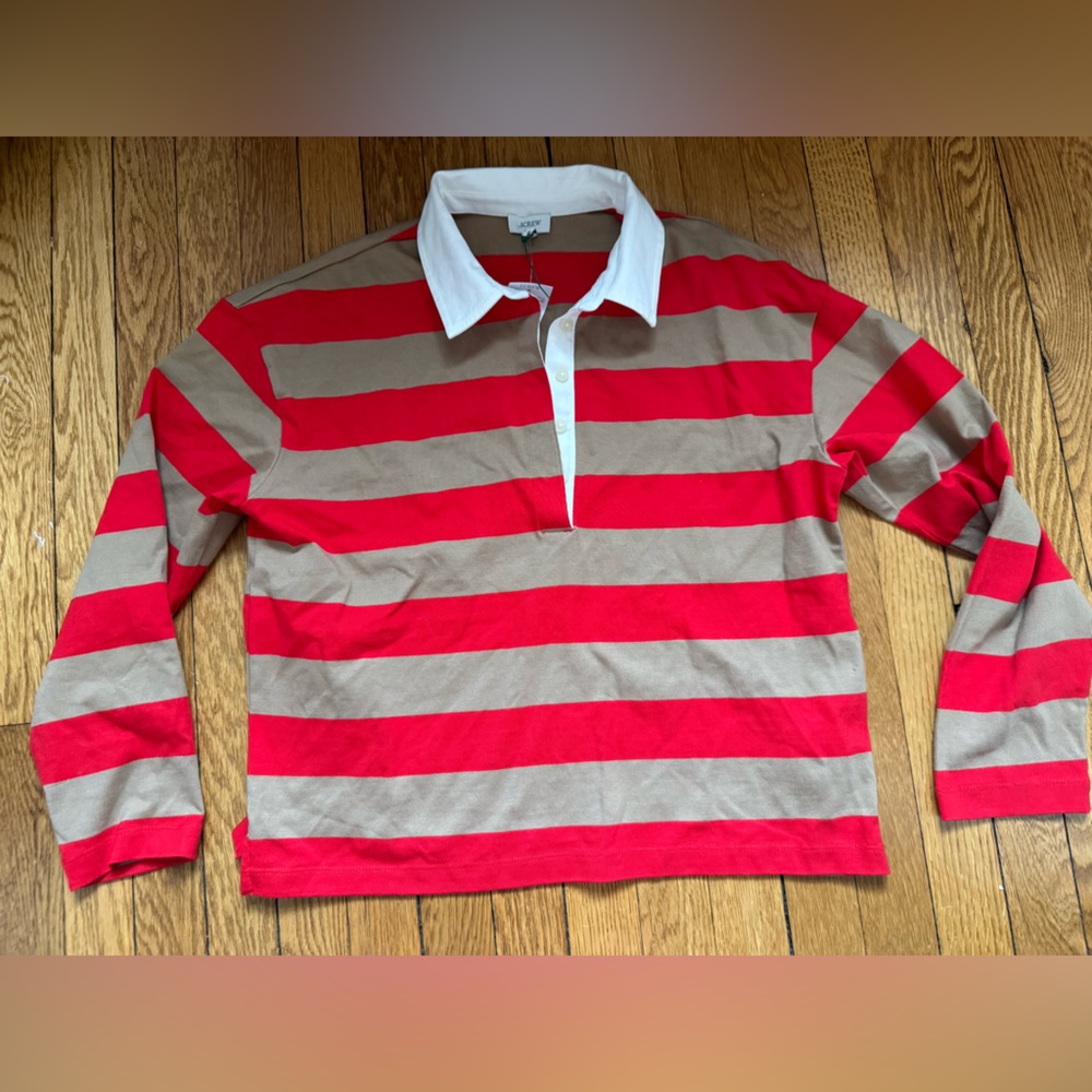 J Crew Striped Rugby Polo - Size Small - NWT